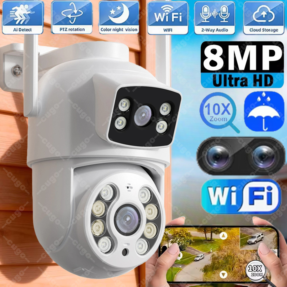 Home Office Email - 8MP Dual Lens Wifi Camera PTZ