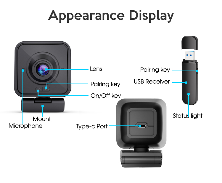 Webcam Hd 1080P - Video Calling 1080P HD Wireless Webcam,