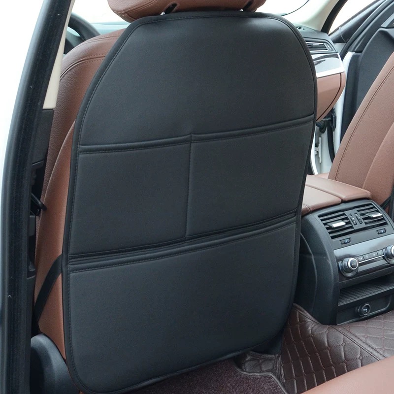 Mesh Back Cushion - PU Leather Car Seat Back Protector