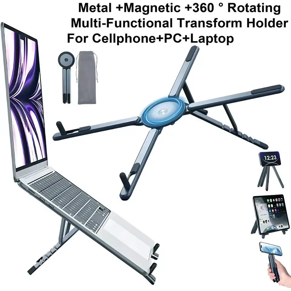 Portable Magnetic Phone Holder - огляд і ціна Laptop Stand Foldable