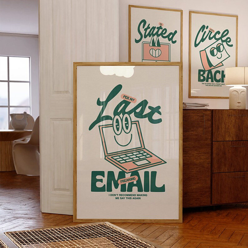 Funny Green Office Art Poster  - огляд і ціна Home Office Email