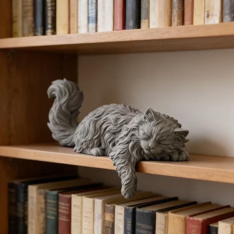 Cute Long Hair Sleeping Cat Fi - огляд і ціна Home Office Gif