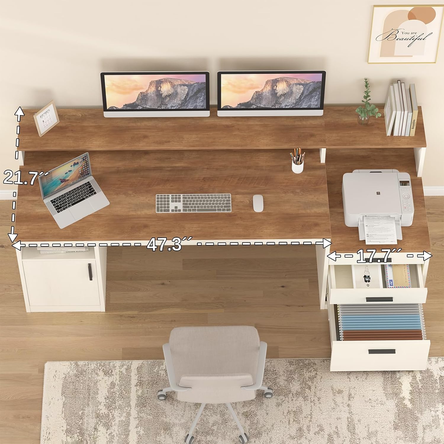 65 Inch Computer Desk with 3 D - огляд і ціна Home Office 365