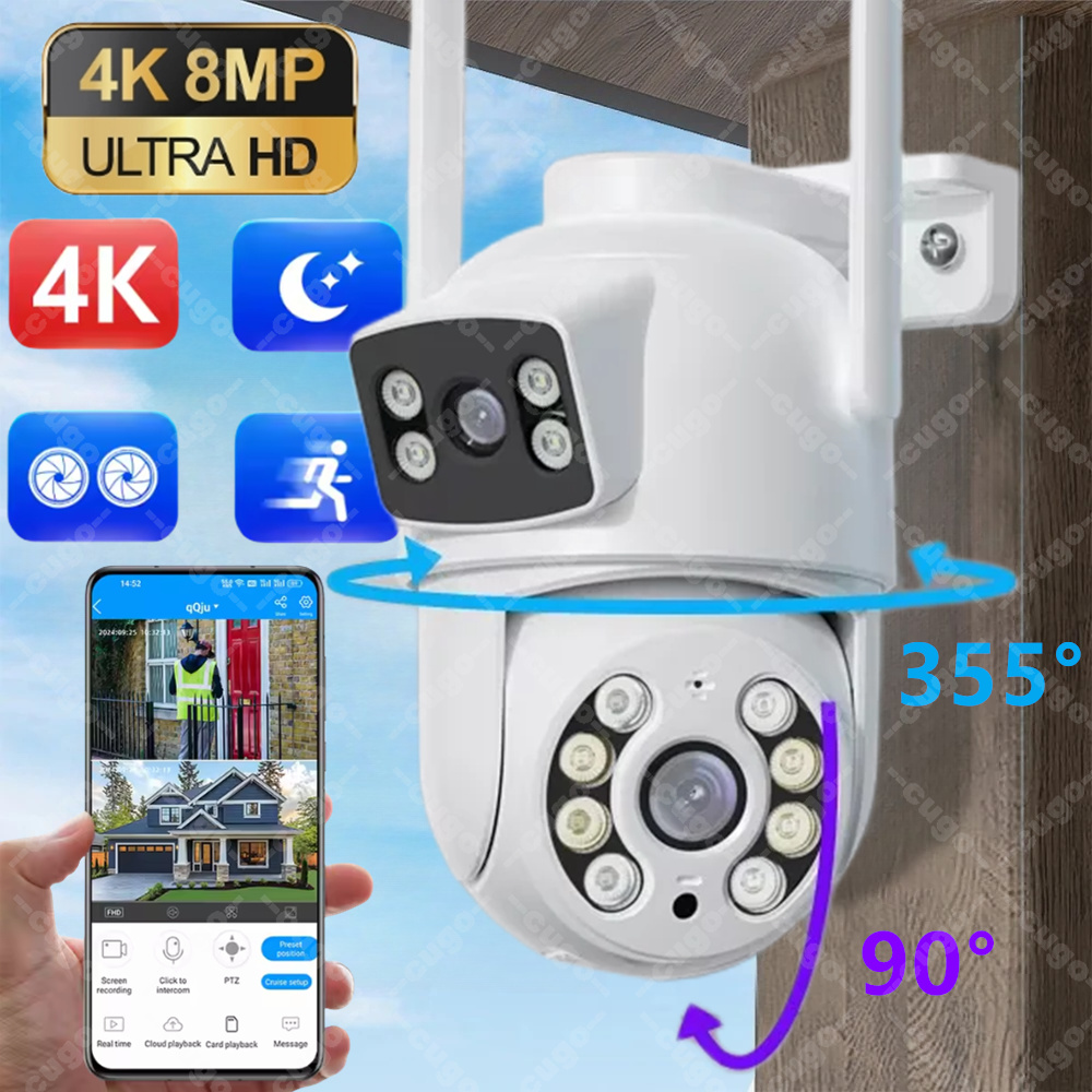 4K 8MP Wifi Camera PTZ Outdoor - огляд і ціна Home Office Email