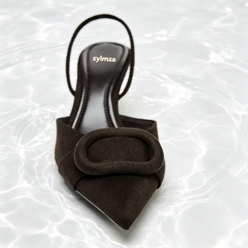 Coffee Faux Suede High-heel Sa - огляд і ціна Home Office Makeover