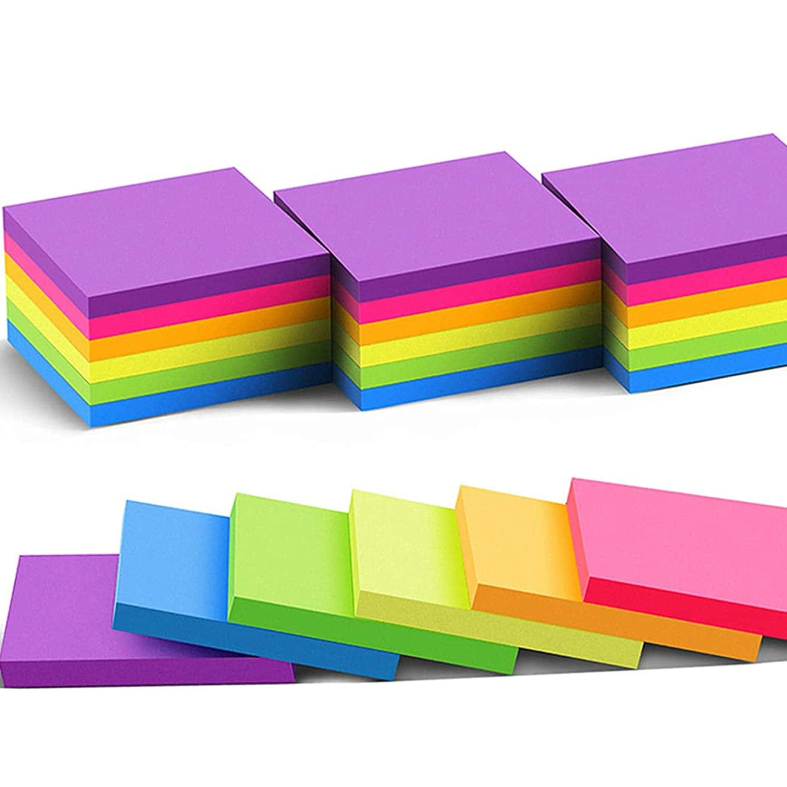 6 Pcs Fluorescent color 3*3inc - огляд і ціна Sticky Note Dispenser