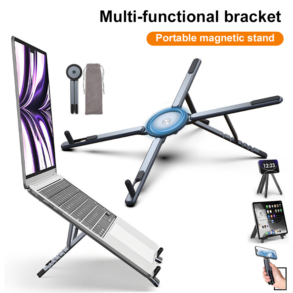 Portable Magnetic Phone Holder - огляд і ціна Laptop Stand Foldable