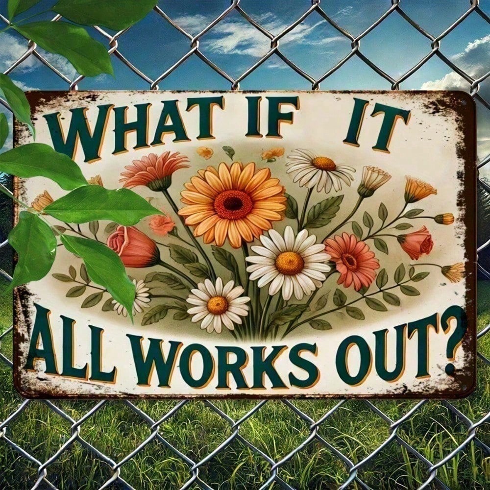 Vintage Floral Metal Tin Sign  - огляд і ціна Home Office What Is It