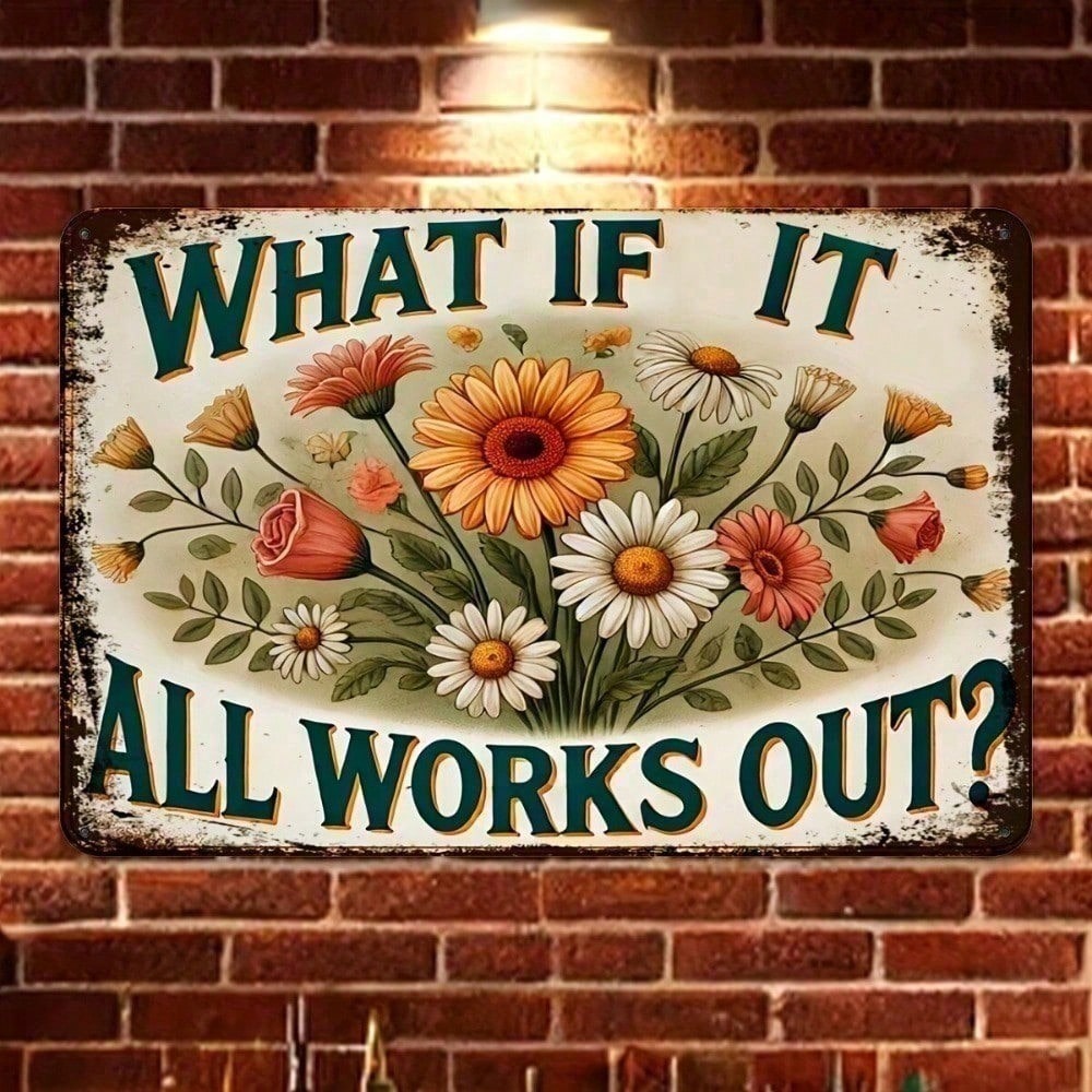 Vintage Floral Metal Tin Sign  - огляд і ціна Home Office What Is It